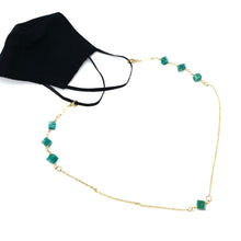 Load image into Gallery viewer, Hang in there! Amazonite Gold Filled 3 in 1 mask chain/necklace/eyeglass
