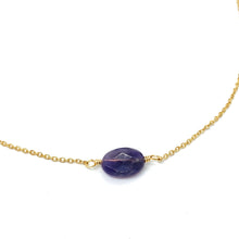 Load image into Gallery viewer, Hang in there! Amethyst Gold Filled 3 in 1 mask chain/necklace/eyeglass holder
